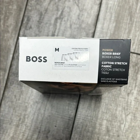 BOSS Men's Classic White Boxer Briefs 3 Pack NWT - Picture 3 of 4